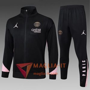 Completo Tuta da Calcio con Giacca PSG Bambini Nero/Rosa 2025/2026