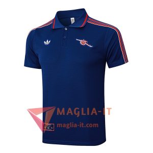 Maglia Polo Manica Corta Arsenal Blu/Rosso 2025/2026