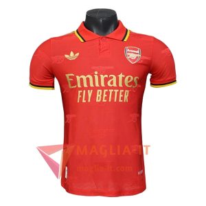 Maglia Polo Manica Corta Arsenal Rosso/Giallo 2025/2026