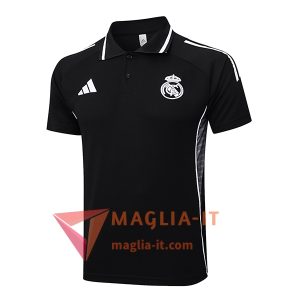 Maglia Polo Manica Corta Real Madrid Nero 2025/2026