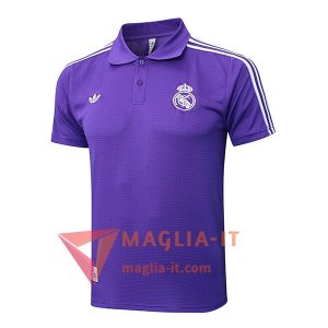 Maglia Polo Real Madrid viola/Bianco 2025/2026