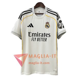 Maglie Calcio Manica Corta Real Madrid Prima Bianco 2025/2026