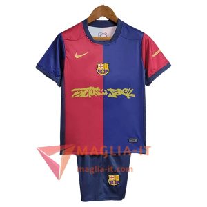 Maglietta Calcio Barcellona Bambino x Travis Scott Prima 2024/2025
