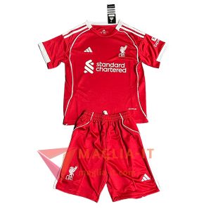 Maglietta Calcio Liverpool Bambino Prima 2025/2026