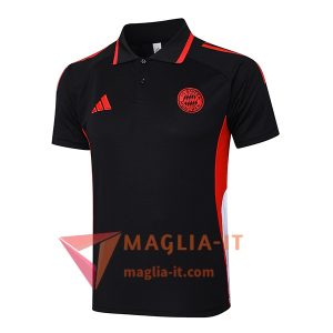 Maglietta Polo Bayern Monaco Nero/Rosso/Bianco 2025/2026