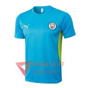 Magliette da Allenamento Manchester City Blu/Verde 2025/2026