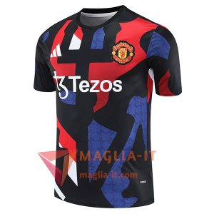 Magliette da Allenamento Manchester United Nero/Blu/Rosso 2025/2026
