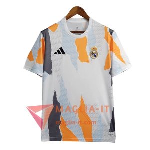 Magliette da Allenamento Real Madrid Bianco/Arancia/Grigio/Blu 2025/2026