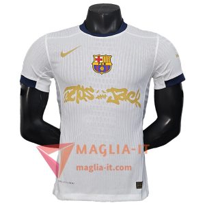 Nuova Maglie Calcio FC Barcellona x Travis Scott Bianco 2024/2025