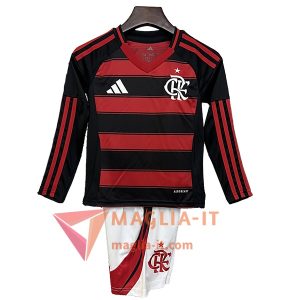 Nuova Maglie Calcio Flamengo Bambino Manica Lunga Prima 2025/2026