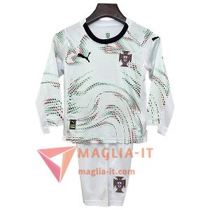Nuova Maglie Calcio Portogallo Bambino Manica Lunga Seconda 2025/2026