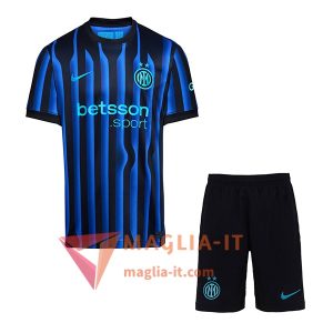 Nuovo Maglia Calcio Inter Milan Bambino Prima 2025/2026