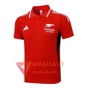 Nuovo Maglia Polo Arsenal Rosso/Nero 2025/2026