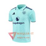 Nuovo Maglia Polo Manchester United Verde/Blu 2025/2026