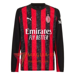 Nuovo Mgliette Da Calcio AC Milan Manica Lunga Prima 2025/2026