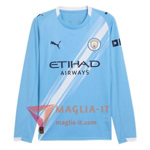 Nuovo Mgliette Da Calcio Manchester City Manica Lunga Prima 2025/2026