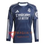 Nuovo Mgliette Da Calcio Real Madrid Manica Lunga Seconda 2025/2026
