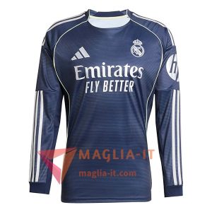Nuovo Mgliette Da Calcio Real Madrid Manica Lunga Seconda 2025/2026