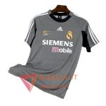 T Shirt Calcio Real Madrid Retro Vintage Portiere Grigio 2002/2003