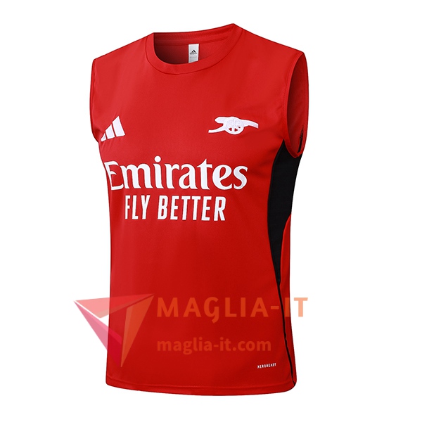 Canottiera da Allenamento Arsenal Rosso/Bianco/Nero 2025/2026