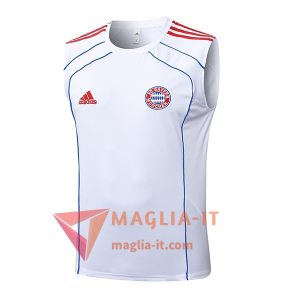 Canottiera da Allenamento Bayern Monaco Bianco/Rosso/Blu 2025/2026