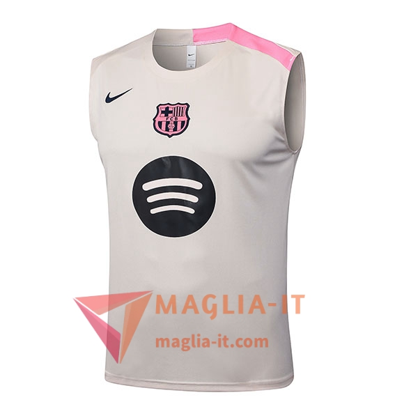 Canottiera da Allenamento FC Barcellona Beige/Rosa 2025/2026