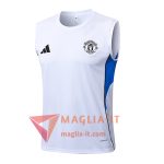 Canottiera da Allenamento Manchester United Bianco/Blu 2025/2026