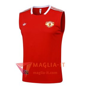 Canottiera da Allenamento Manchester United Rosso 2025/2026