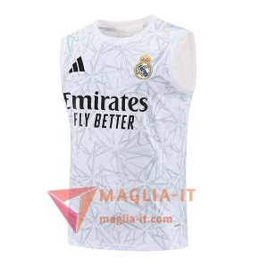 Canottiera da Allenamento Real Madrid Bianco 2025/2026