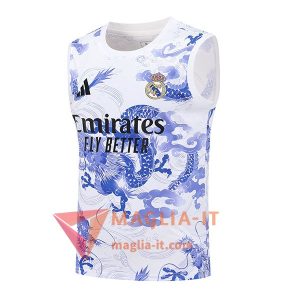 Canottiera da Allenamento Real Madrid Bianco/Blu 2025/2026