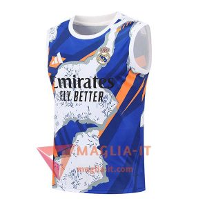 Canottiera da Allenamento Real Madrid Bianco/Blu/Arancia 2025/2026