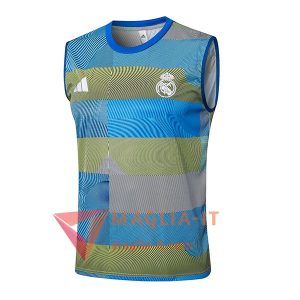 Canottiera da Allenamento Real Madrid Blu/Verde 2025/2026