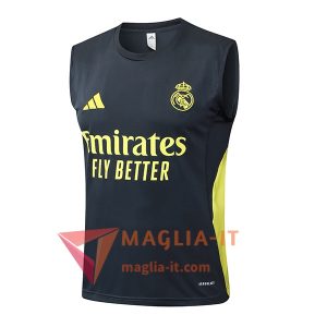 Canottiera da Allenamento Real Madrid Grigio/Giallo 2025/2026