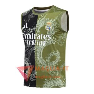 Canottiera da Allenamento Real Madrid Nero/Verde 2025/2026