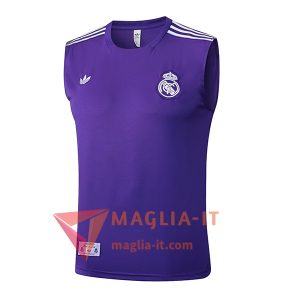 Canottiera da Allenamento Real Madrid viola/Bianco 2025/2026