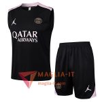 Completo Canottiera da Allenamento PSG Nero/Rosa 2025/2026