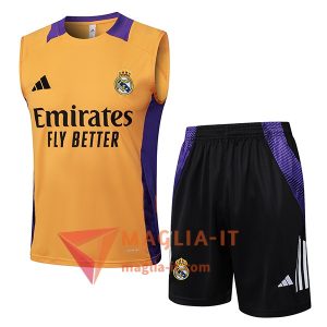 Completo Canottiera da Allenamento Real Madrid Arancia/viola 2025/2026