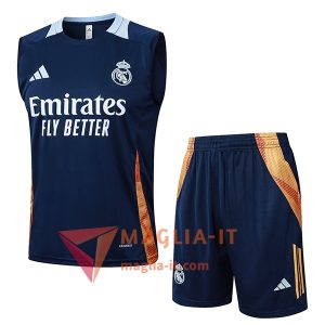 Completo Canottiera da Allenamento Real Madrid Blu Reale 2025/2026