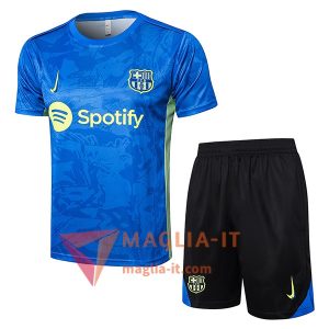Completo Magliette da Allenamento FC Barcellona Blu/Verde 2025/2026