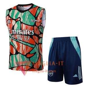 Kit da Allenamento Arsenal 2025/2026 - Canottiera + Pantaloncini Rosso/Verde/Beige