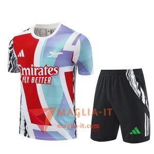 Kit da Allenamento Arsenal 2025/2026 - Maglia + Pantaloncini Bianco/Blu/Rosso