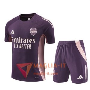 Kit da Allenamento Arsenal 2025/2026 - Maglia + Pantaloncini Viola/Rosa
