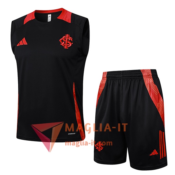 Kit da Allenamento Internacional 2025/2026 - Canottiera + Pantaloncini Nero/Rosso