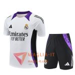 Kit da Allenamento Real Madrid 2025/2026 - Maglia + Pantaloncini Bianco/Nero/viola