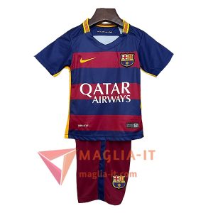 Maglia Calcio FC Barcellona Retro Bambino Prima 2015/2016 Vintage