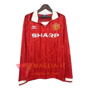 Maglia Calcio Manchester United Retro Prima Manica Lunga 1992/1994 Vintage