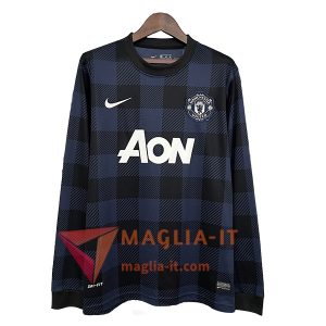 Maglia Calcio Manchester United Retro Seconda Manica Lunga 2013/2014 Vintage
