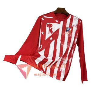 Maglia da Allenamento a Maniche Lunghe Atletico Madrid Rosso/Bianco 2025/2026