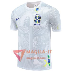 Magliette da Allenamento Brasile Bianco/Grigio 2025/2026