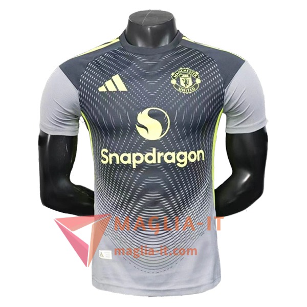Magliette da Allenamento Manchester United Grigio/Verde 2025/2026